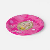 Roze Retro Pop Verjaardagsfeestje Papieren Bordje (Gekanteld)