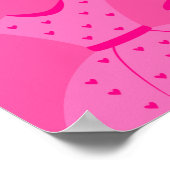 Roze Retro Pop Verjaardagsfeestje Poster (Hoek)