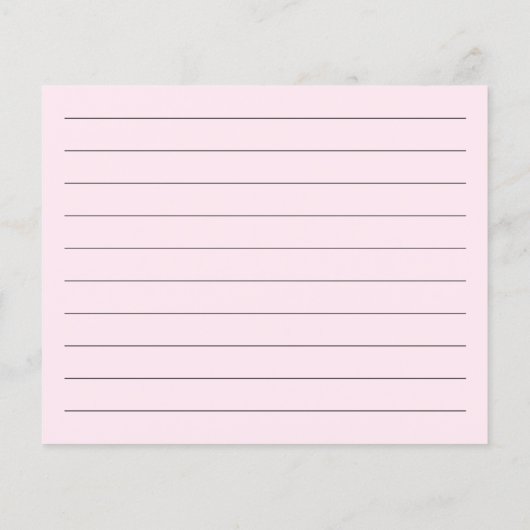 Roze Retro Receptkaart (Achterkant)