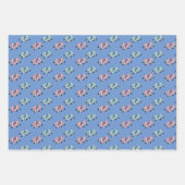 Roze Retro Roller-Schaatsen Inpakpapier Vel (Voorkant 3)