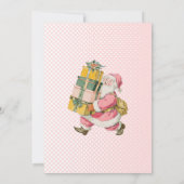 Roze Retro Santa Claus - Oh wat leuk, foto Kaart (Achterkant)