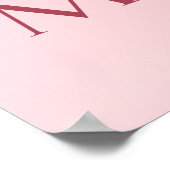 Roze Retro Santa Claus Vrolijk Kerstfeest Poster (Hoek)