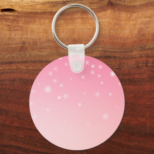 Roze Retro Santa Claus Vrolijk Kerstfeest Sleutelhanger (Achterkant)
