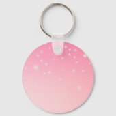 Roze Retro Santa Claus  Vrolijk Kerstfeest Sleutelhanger (Achterkant)