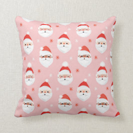 Roze Retro Santa Clause Verpakkingspapier Kussen