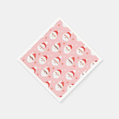 Roze Retro Santa Clause Verpakkingspapier Servet (Hoek)
