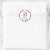 Roze Retro Santa Gift Label (Tas)