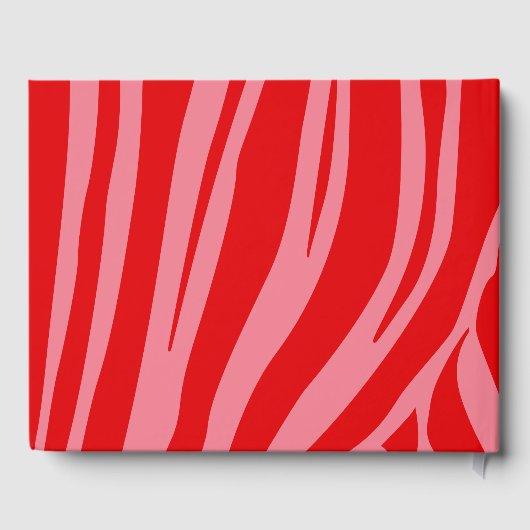 Roze Retro  script Baby shower Gastenboek (Achterkant)