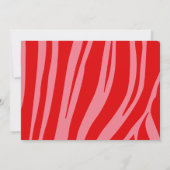 Roze Retro  script Virtuele douche Kaart (Achterkant)