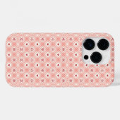 Roze Retro Sneeuwvlokken en Harten Patroon Iphone Case-Mate iPhone Case (Achterkant (horizontaal))
