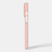 Roze retro sneeuwvlokken en hartjes patroon Case-Mate iPhone case (Achterkant / Links)