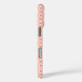 Roze retro sneeuwvlokken en hartjes patroon Case-Mate iPhone case (Achterkant / Rechts)