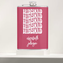 Roze retro Speciaal Bachelorette Bridesmaid