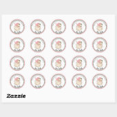 Roze Retro Speciale levering Santa Gift Label (Vel)