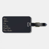 Roze retro stijl bloeiende bloemen in Scandinavisc Bagagelabel (Achterkant horizontaal)