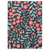 Roze retro stijl bloeiende bloemen in Scandinavisc Klembord (Achterkant)