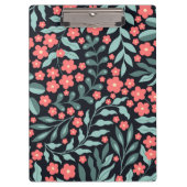 Roze retro stijl bloeiende bloemen in Scandinavisc Klembord (Voorkant)