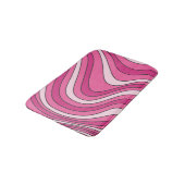 Roze retro stijl golven badmat (Gekanteld)