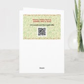 Roze Retro  Stijl Kerst Kaart (Achterkant)