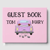 ROZE RETRO STIJLVOLLE BRUILOFT Gastenboek (Voorkant)