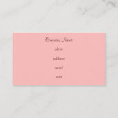 Roze Retro Stippen Visitekaartje (Achterkant)