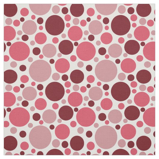 Roze Retro Stippenpatroon Stof (Swatch)