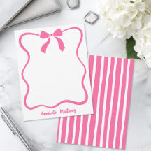 Roze Retro Strik Geschenkband Gegolfde Rand Persoo