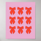 Roze Retro Strikken Poster (Voorkant)