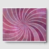 Roze Retro Sunburst Pattern Guest Book Gastenboek (Achterkant)