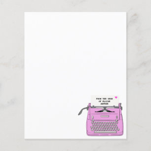 Roze Retro typemachine desktop, aangepast