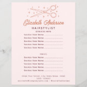 Roze Retro Typografie Haarstylist Flyer (Voorkant)