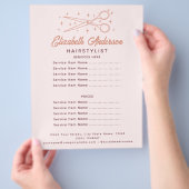 Roze Retro Typografie Haarstylist Flyer (Hand)
