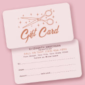 Roze Retro Typografie Haarstylist Gift Kaart