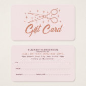 Roze Retro Typografie Haarstylist Gift Kaart (Voorkant /achterkant)