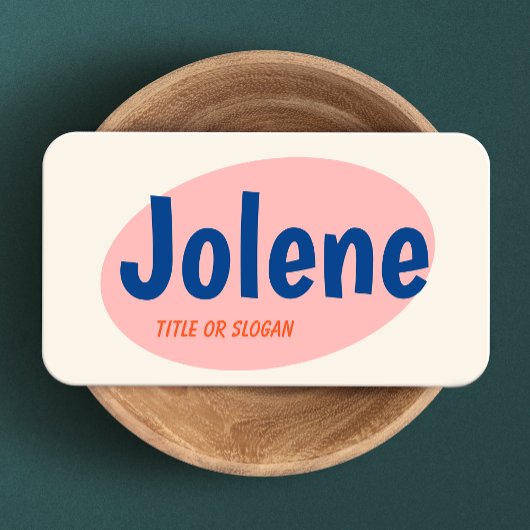Roze Retro Typografie Visitekaartje