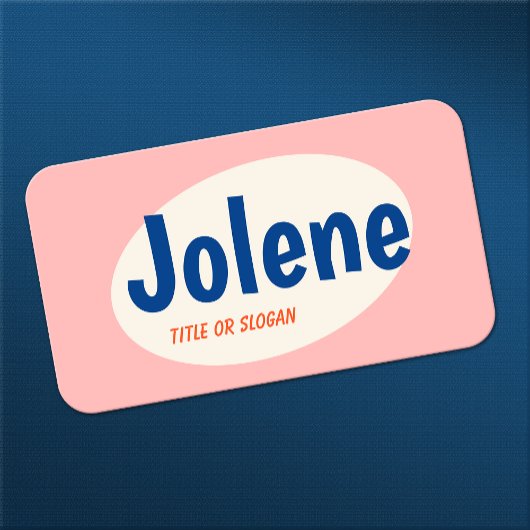 Roze Retro Typografie Visitekaartje