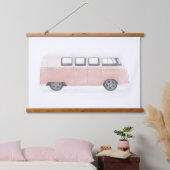Roze Retro Van Nursery Decor Hangend Wandkleed (Slaapkamer)