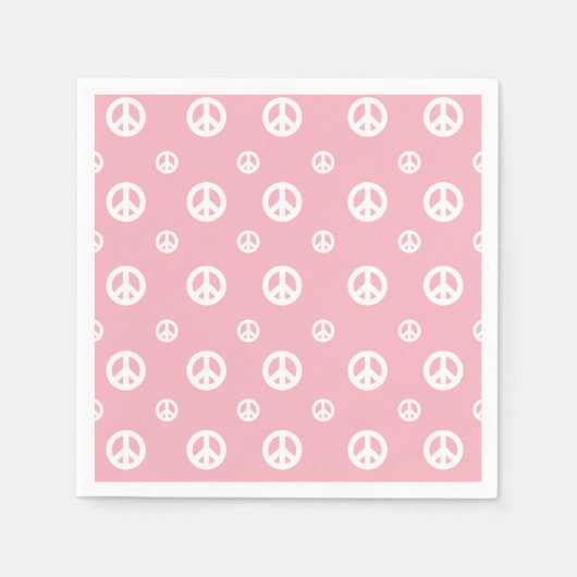 Roze Retro-vredes Servet (Voorkant)