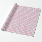 Roze Retro Wavy Cadeaupapier (Uitgerold)