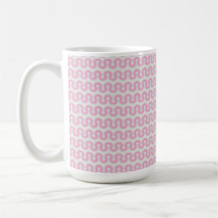 Roze Retro Wavy Koffiemok