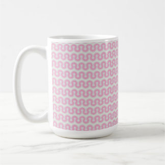 Roze Retro Wavy Koffiemok