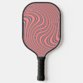 ROZE RETRO WERVELMONOGRAM OP MAAT PICKLEBALL PADDLE (Achterkant)