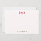 Roze Retro zonnebrillen Persoonlijk Bedankt (Voorkant)