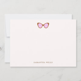 Roze Retro zonnebrillen Persoonlijk Bedankt