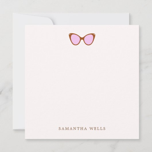 Roze Retro zonnebrillen Persoonlijk Bedankt (Voorkant)