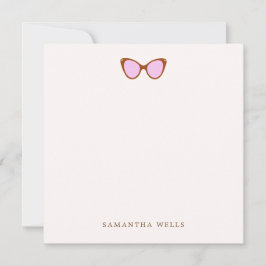 Roze Retro zonnebrillen Persoonlijk Bedankt