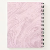 Roze retroatoomkat gepersonaliseerd rond Notitiebo Notitieboek (Achterkant)