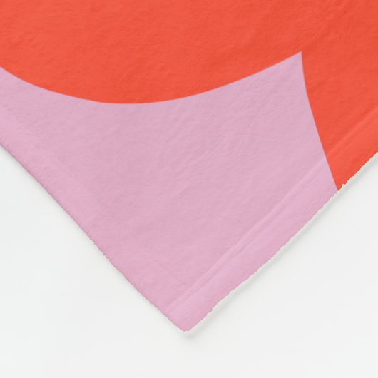 Roze Retrolijnen Moderne Abstracte penseelvormen Fleece Deken (Hoek)