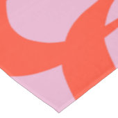 Roze Retrolijnen Moderne Abstracte penseelvormen Tafelkleed (Gekanteld)