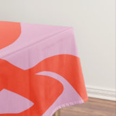 Roze Retrolijnen Moderne Abstracte penseelvormen Tafelkleed (Voorbeeld)